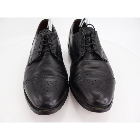 Allen Edmonds Men's Sanford Oxford Size 11.5 D Cap Toe Brogue Dress Shoe Black - Picture 3 of 11